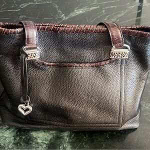 Men's Black Leather Tote Bag - Classic Carryall